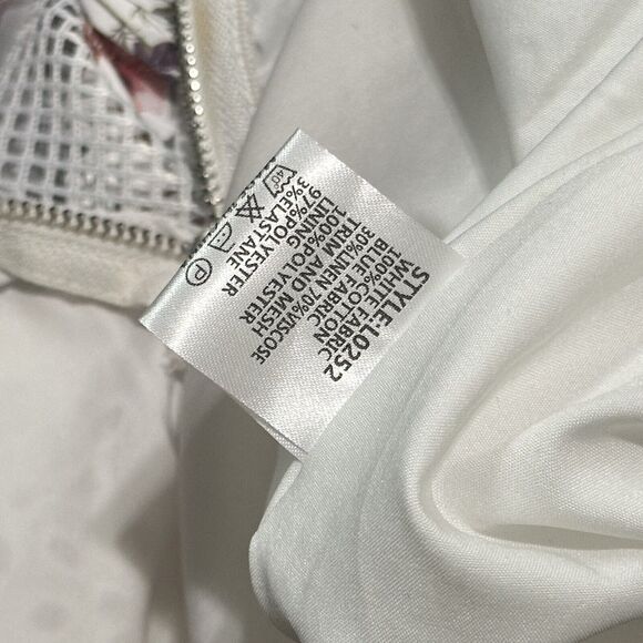 Lulus Lost In Lunar M Florance Cottagecore Linen Cotton Eyelet Tiered Maxi Dress - Picture 14 of 14